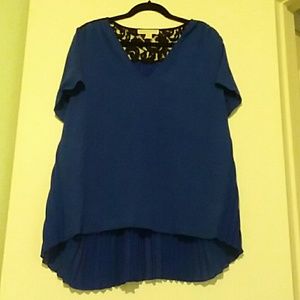 Michael Kors Royal Blue XL Blouse, Short sleeve